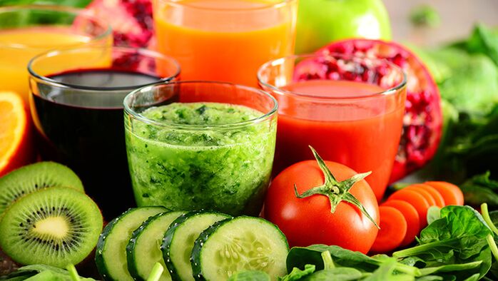 Bevande di frutta e verdura quando si bevono dieta